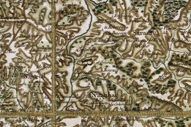 Nantheuil, Nantihac (Nanthiat) et Sarrazac vers 1700
