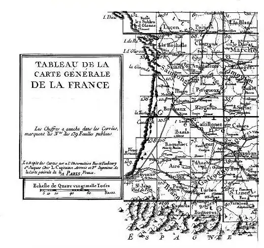 Nantheuil avant la révolution Française: Carte de Cassini